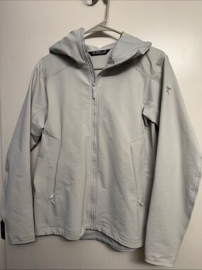 Arc'teryx Kids Light Gray Hooded Softshell Jacket